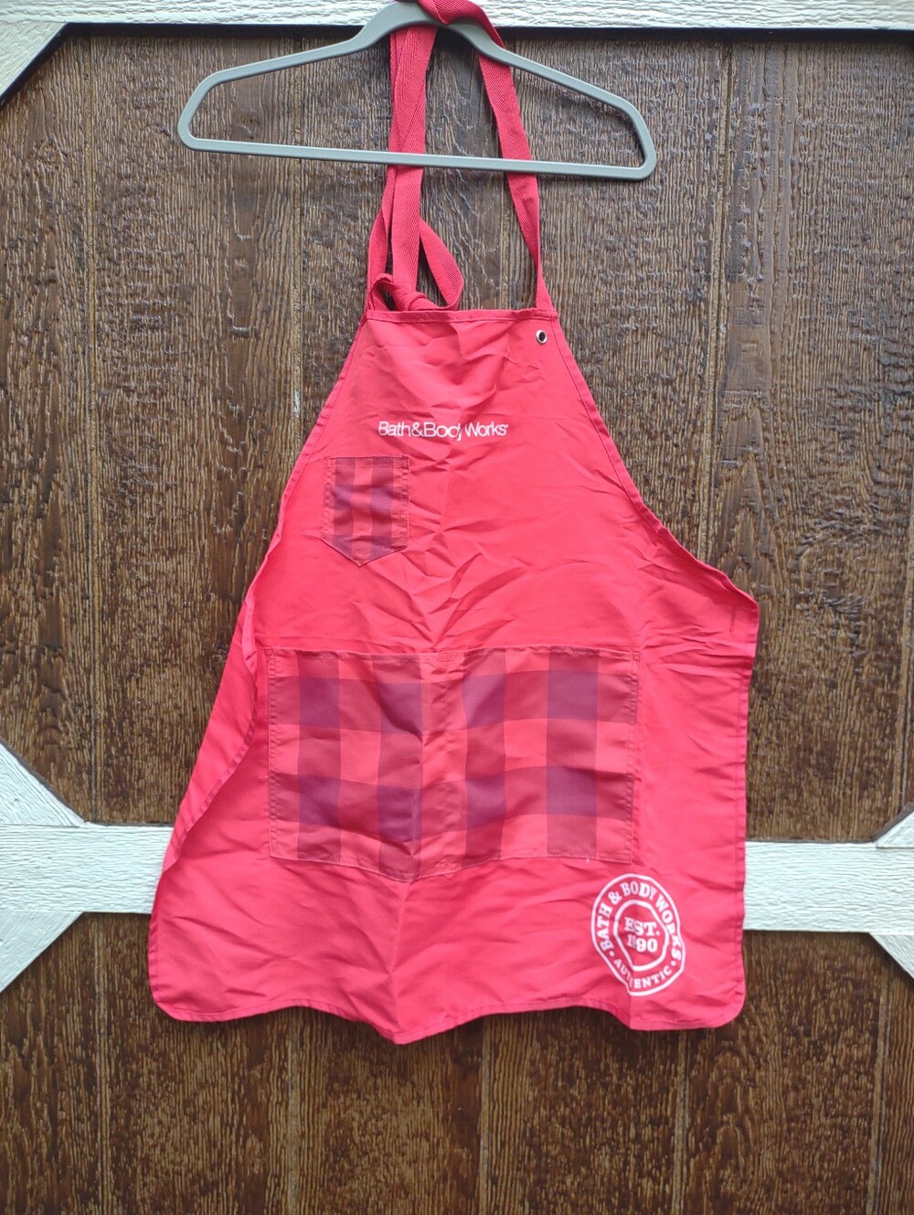 Bath and Body Works Red Apron Adjustable